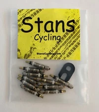 10 Stans Cycling....  Presta Valve Cores + 1 Valve Core Remover