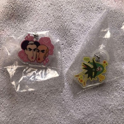 Crayon Shin-chan Mejirushi Accessories Set Macau & Joma Topma Muppet Used