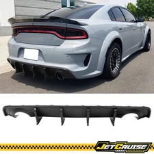 Fits 20-23 Dodge Charger Widebody IKON V3 Rear Bumper Lip Diffuser Matte Black