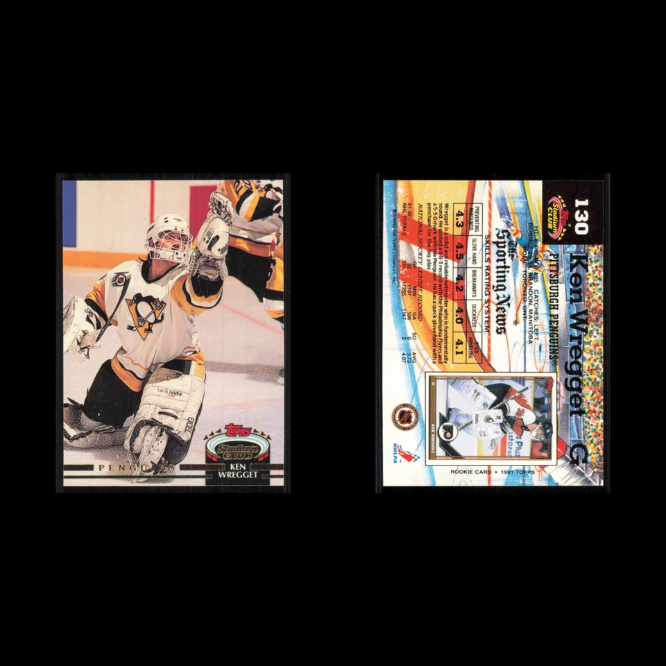 Ken Wregget #130 1992 Stadium Club Pittsburgh Penguins Hockey Card NHL NM - Image 3 of 3
