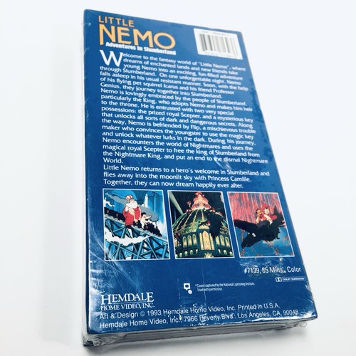 Rare Sealed New! Little Nemo - Adventures in Slumberland VHS, 1993 Vtg Classic - Picture 3 of 9