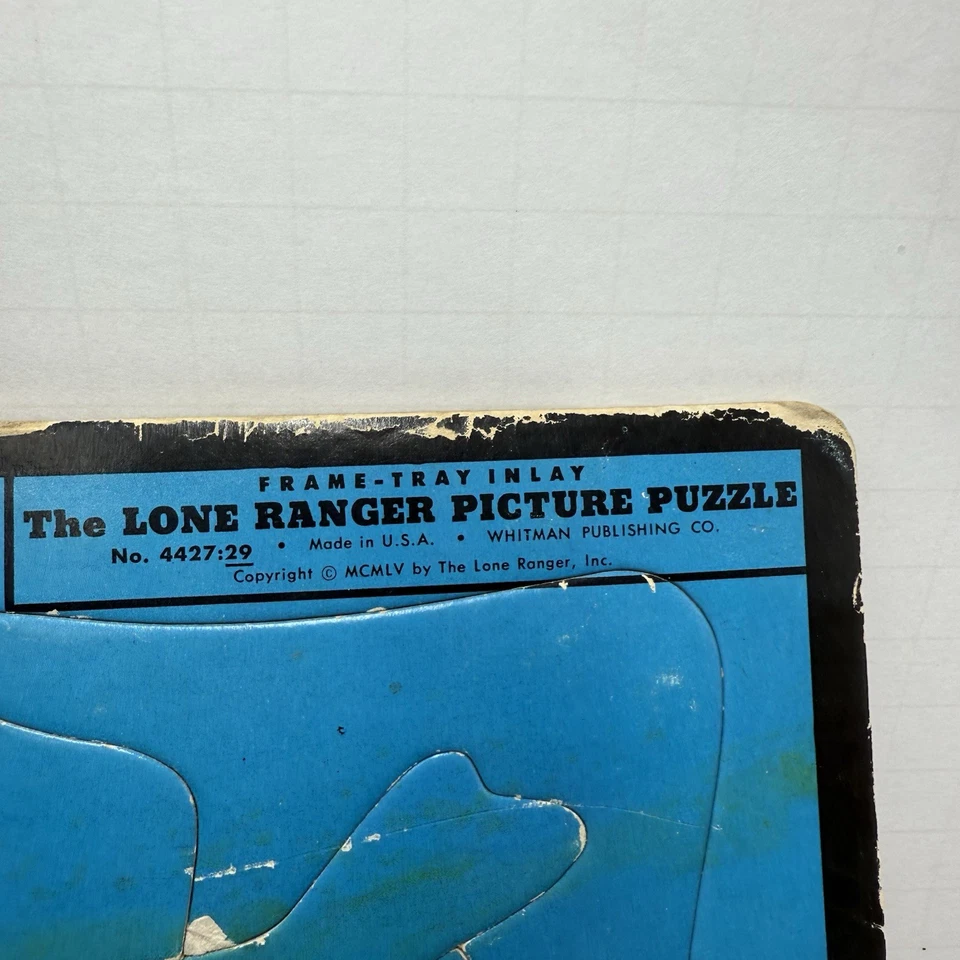 Vtg 1967 Lone Ranger Frame Tray Puzzle Whitman #2610 14.5" x 11.5" - Image 3 of 4