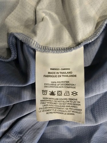 Nike Dri-Fit Polo Golf Shirt Mens Large Light Blue White Checker Short Sleeve - Picture 15 of 15