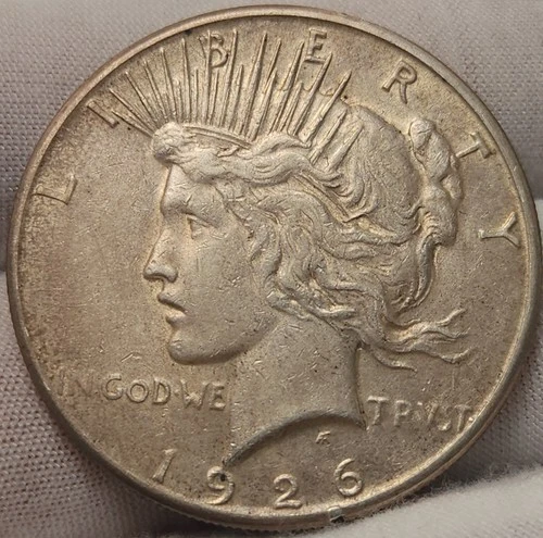 1926 S Peace US Silver Dollar - 90% Silver US Coin, Album Filler, P-2643S2