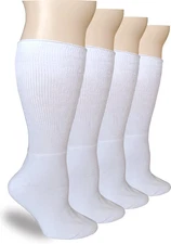 2 Pairs Extra Wide Bariatric Socks Non Binding Extra Wide Diabetic Cast Foot New