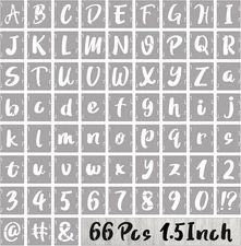 1.5-Inch Reusable Letter and Number Stencil Kit - 66 Plastic Templates