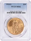 1914-S $20 Gold St. Gaudens MS62 PCGS