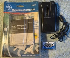 Vintage GE General Electric Microcassette Recorder w/Microphone-3-5371 -Tested