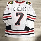 Adidas Chicago Blackhawks Chris Chelios #7 Signed White Hockey Jersey