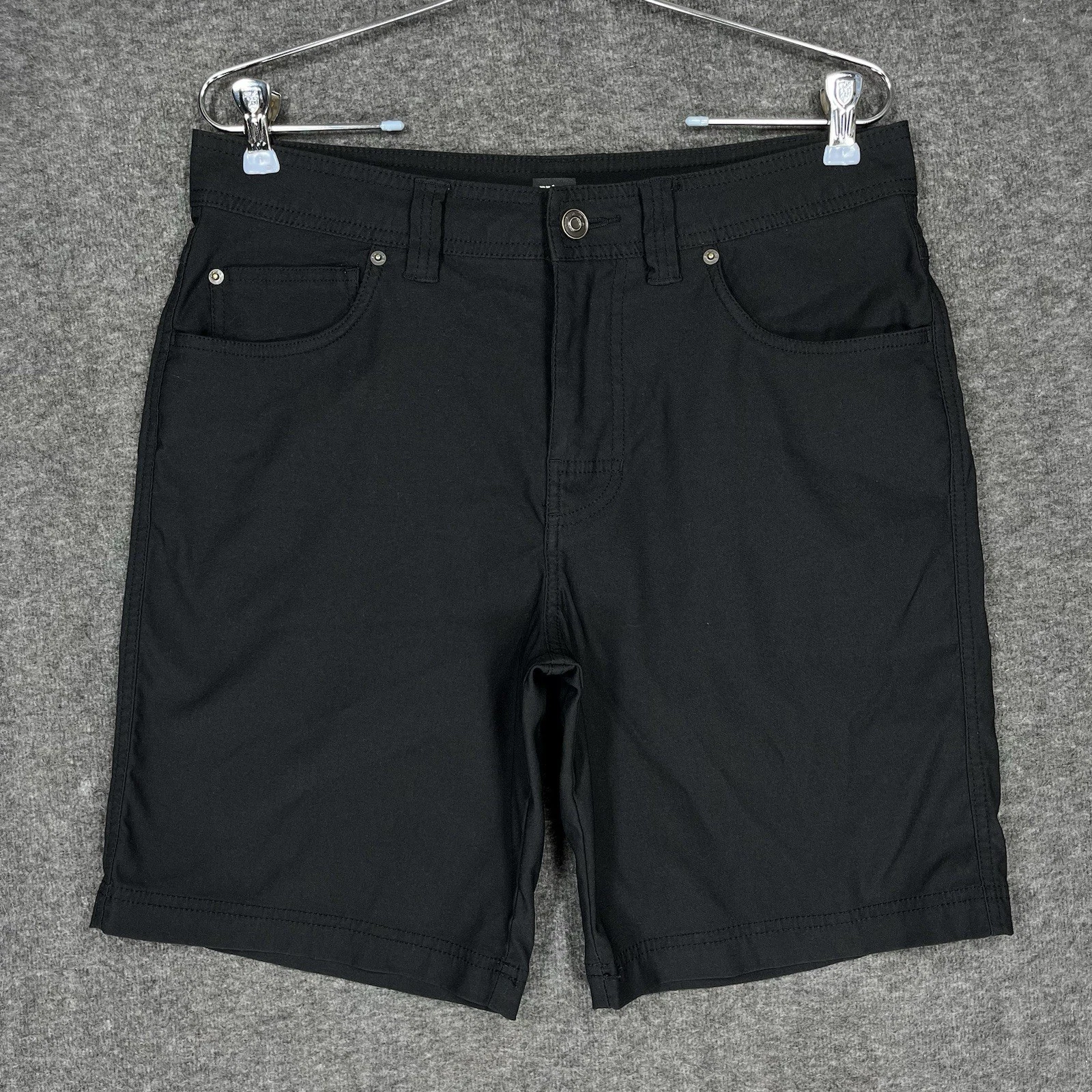 prAna Shorts Men 31 Brion II 9” Black Stretch Trail Outdoor Hiking Gorpcore