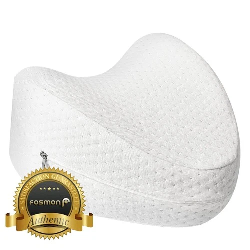Fosmon Memory Foam Knee Pillow for Side Sleepers, Leg Pillow with Washable Cover