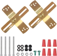Light Fixture Mounting Brackets, Adjustable Mounting Plates for 4" J-Box, Light 
