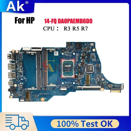 R3 R5 R7 HP 14-FQ 14S-FR Laptop Motherboard DA0PAEMB6D0 M03771-601 M03771-601