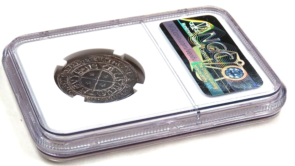 1300-1500 France Gros Metz Roberts-8932 NGC AU 58 (2.80g) - Image 4 of 4