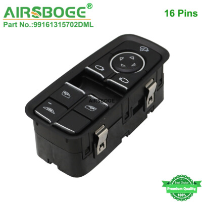 Driver Power Window Switch w/Power Folding For Porsche 911 12-19 99161315702DML