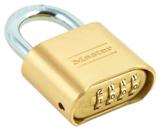 Weatherproof BRASS PADLOCK Resettable Combination 2" wide Master Lock 175D 175