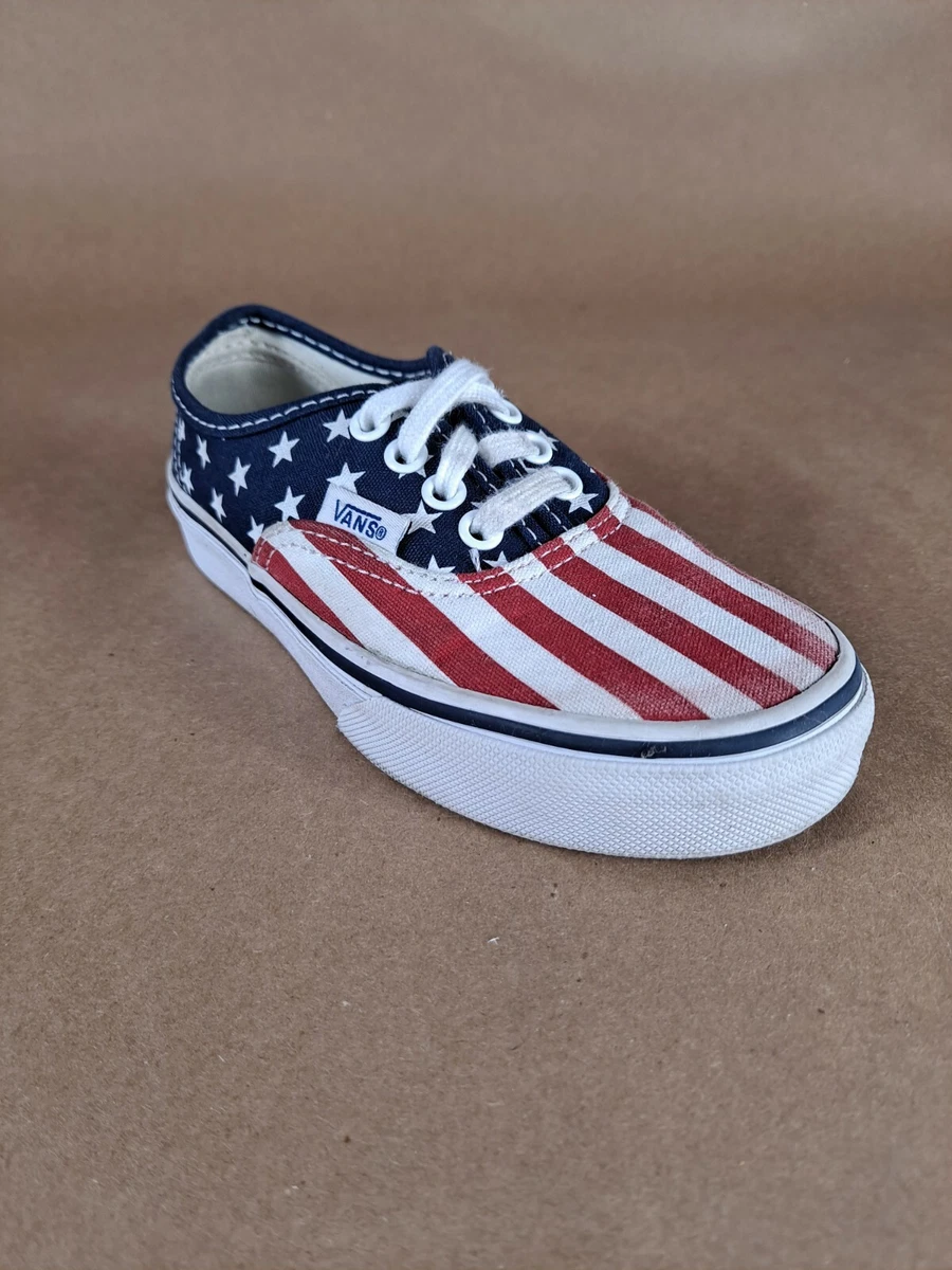 Vans Off The Wall American Flag Van Doran US Kids 12 Skateboard Shoes