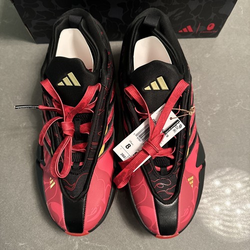 Größe 8 - Adidas BAPE x Dame 9 Black Scarlet - Bild 6 von 9