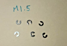 M1.5 1.5mm Stainless Steel E Clips C Circlip Retaining Washer E-Clips (6 Pieces)