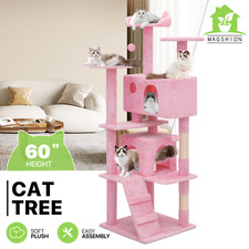 Cat Tree Cando Tower Play House Activity Center 60" Sturdy for Cat Pet Sleeping