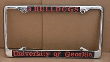 UGA Vintage Georgia Bulldogs License Plate Surround Heavy Metal F C Enterprises