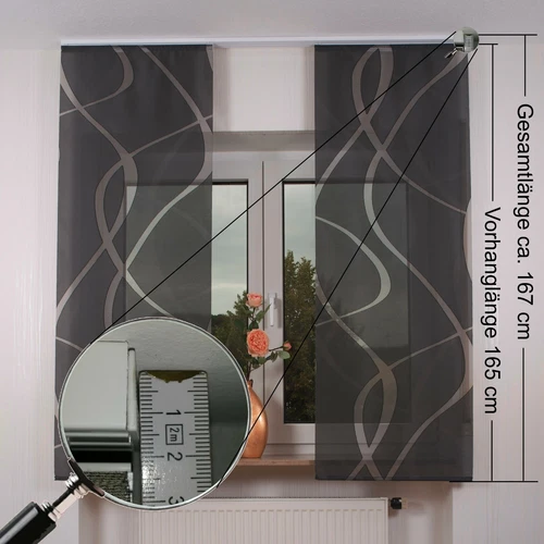 Schiebegardine Flächenvorhang, verschiedene Längen, Louisa - Bild 3 von 5