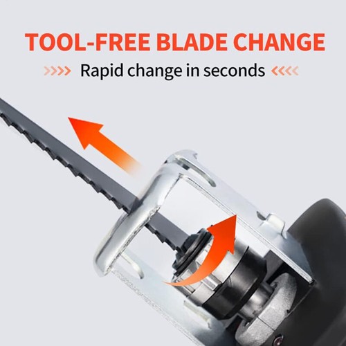 2 Battries 21V Reciprocating Saw Cordless Hand Saw Electric Wood Metal Cutter UK - Picture 10 of 11