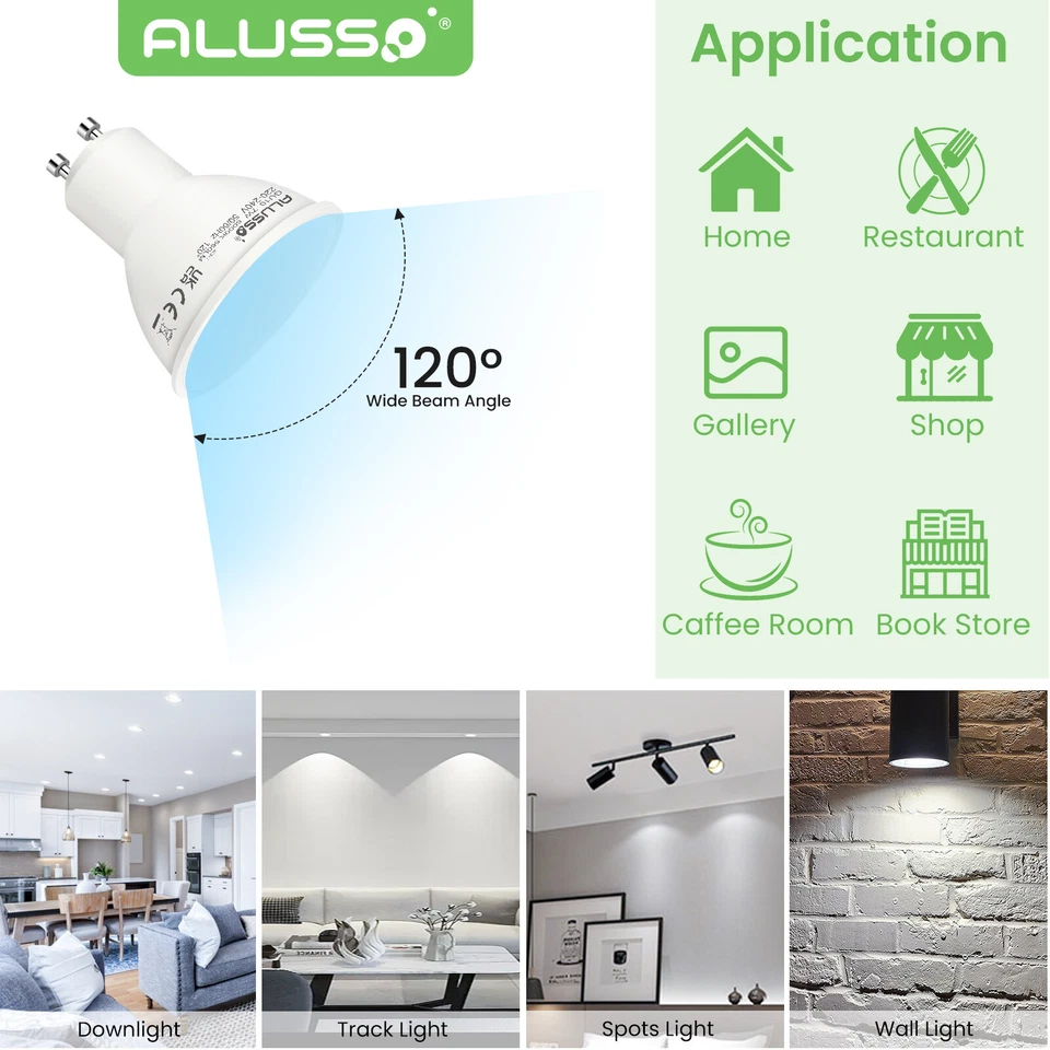1-100 Pack LED GU10 Light Bulbs 5W 7W Warm Cool White 120° Energy Saving 230V UK - Image 4 of 4