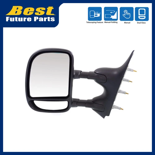 Manual Left Driver Side Door Mirror For 03-16 Ford E-150 E-250 E-350 E-450 E-550