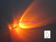 100pcs, 3mm Orange Candle Light Flicker Ultra Bright Flickering LED Leds Lamp