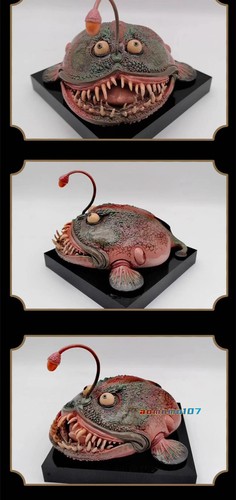 Animal Lophiiformes anglerfish Resin Figure Model Statue Doll Toy Stock - Picture 7 of 10