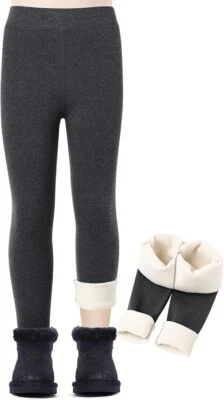 MARKENLOS Kefiyis Thermoleggins für Mädchen Gefütterte Thermo Leggings Kinder Baumwolle Di