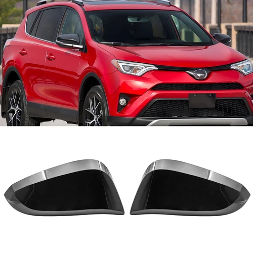For 2013-2018 Toyota RAV4 Exterior Door Side Rearview Mirror Cover Caps Glossy