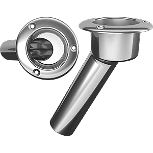 Mate Series C1030ND Stainless Steel 30° Rod & Cup Holder - Open - Round Top - 第 1/1 張圖片