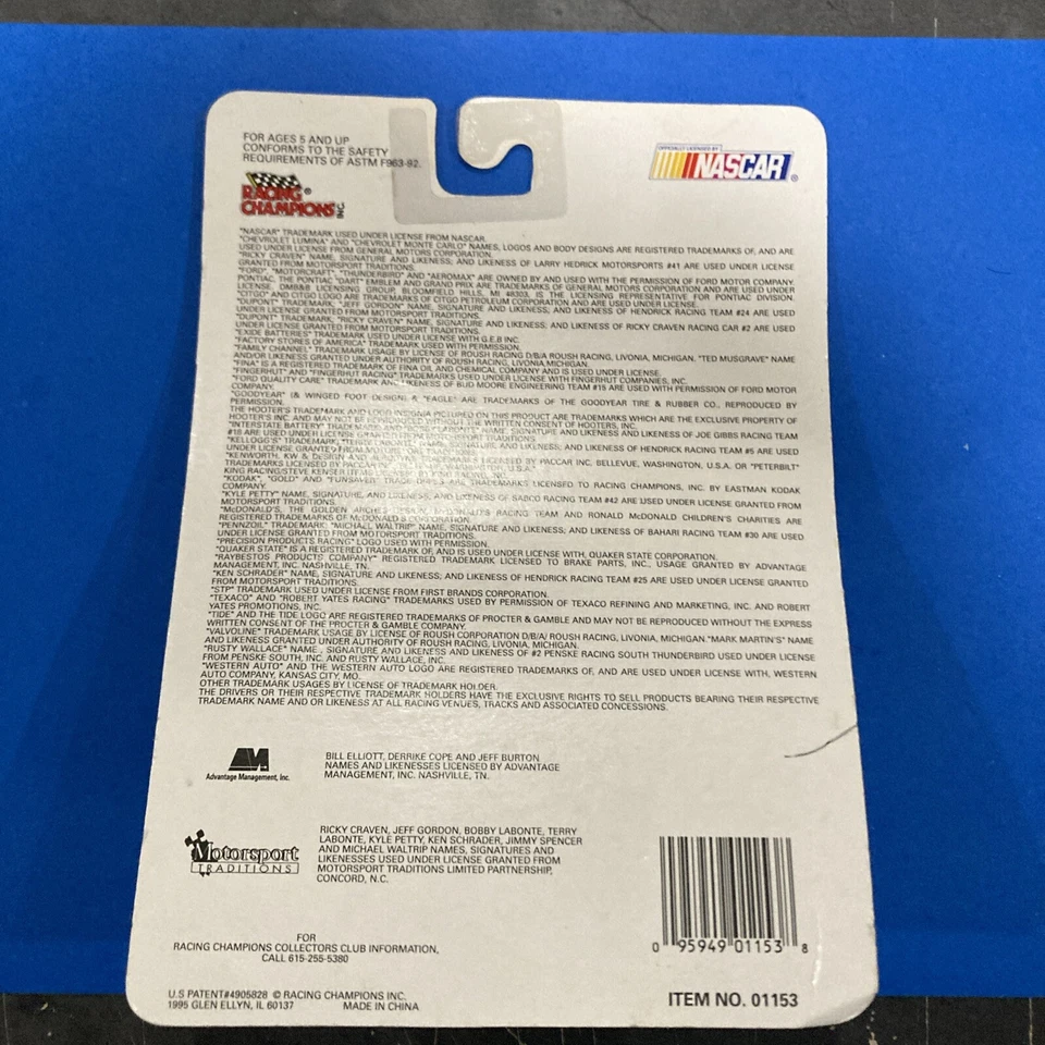 Racing Champions 1995 Straight Arrow #12 NASCAR Scale 1/64 Derrike Cope - Image 3 of 3