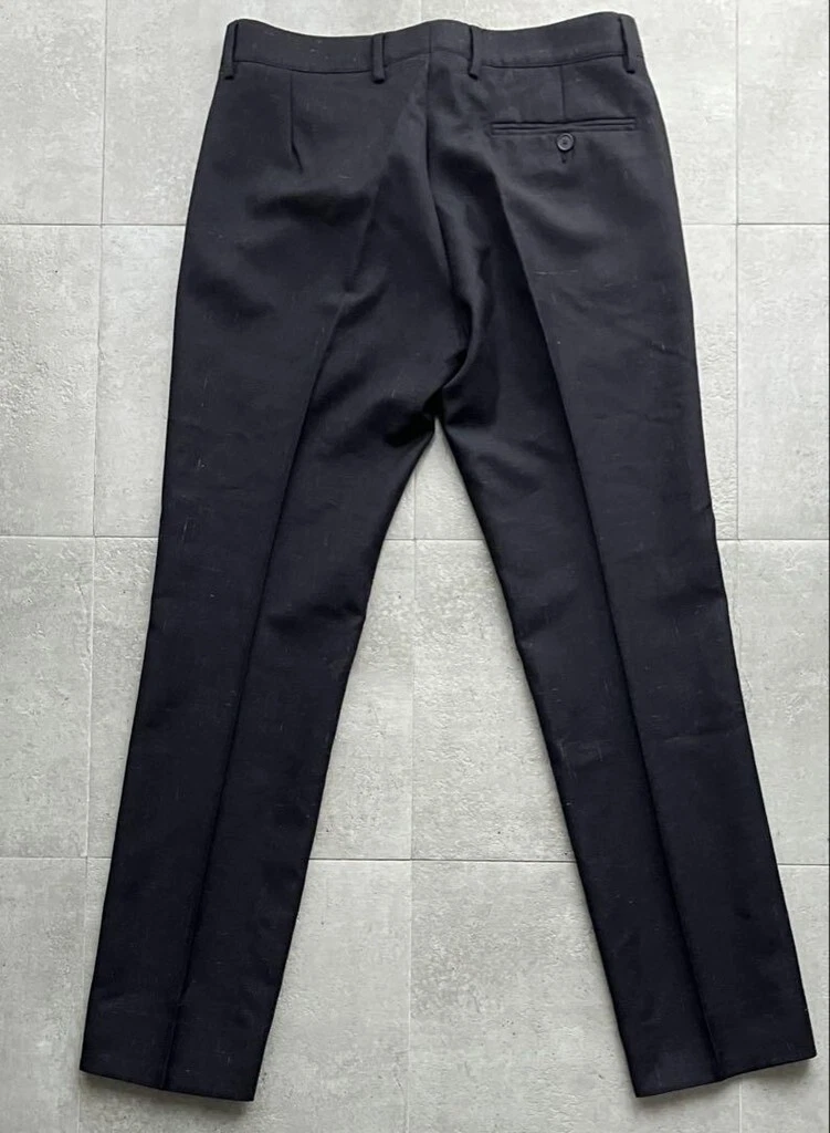 Pantalone elegante lana Bottega Veneta Made in Italy nero taglia 46 slim fit Giappone