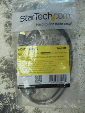 StarTech.com 3' Black Slim High Speed HDMI Cable w Ethernet Mini M/M HDMIACMM3S 