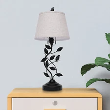 E26 Table Lamp Bedside Nightstand Light Lamp Stylish Desk Lamp Dual USB