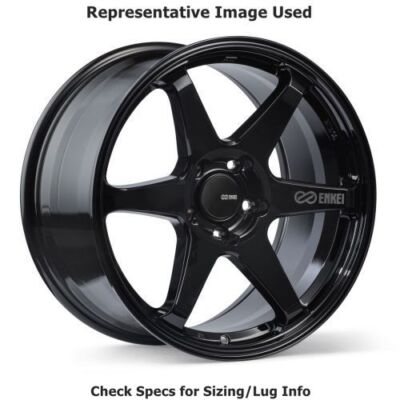 Enkei 539-880-8045BK T6R 18''x8'' Wheel 5x100 Bolt Pattern - Gloss Black NEW