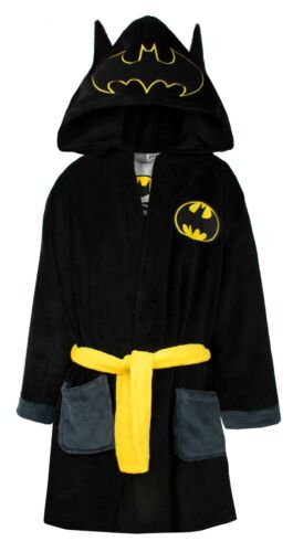 Batman Dressing Gown for Boys Extra Soft Hooded Superhero Robe for Kids Age 3-8 - Afbeelding 1 van 9