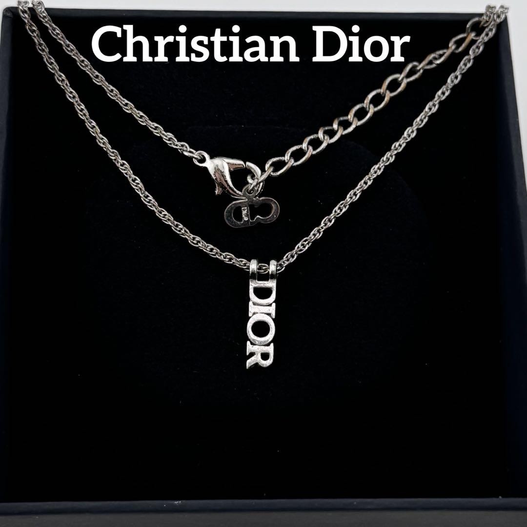 アクセサリー Christian Dior Logo silver necklace s-l400.jpg