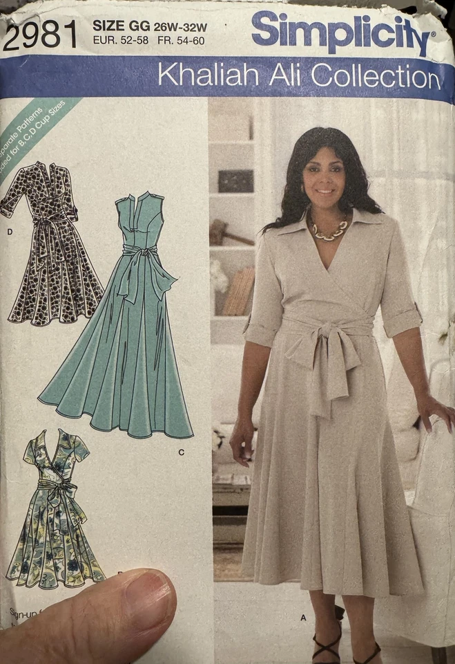 Simplicity McCall's Sewing Patterns Womens 20W-32W Lot 8 Khaliah Ali Mimi G - Image 2 of 4