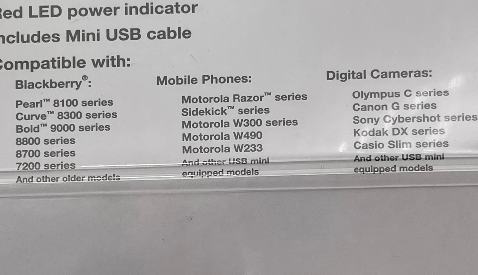 The Sharper Image TSI4305B TSI4306B Cargador de Pared USB y Mini Cable USB Lote de 80 Foto 4 de 4