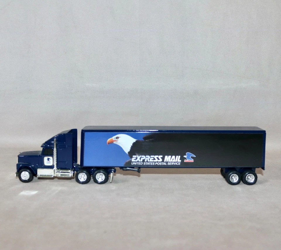 Ertl USPS Express Mail ‘91 International Cab Tractor Trailer Replica #7691 1:64 - Image 3 of 4