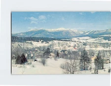Postcard Snow Winter Green Mountain Chain in Vermont USA