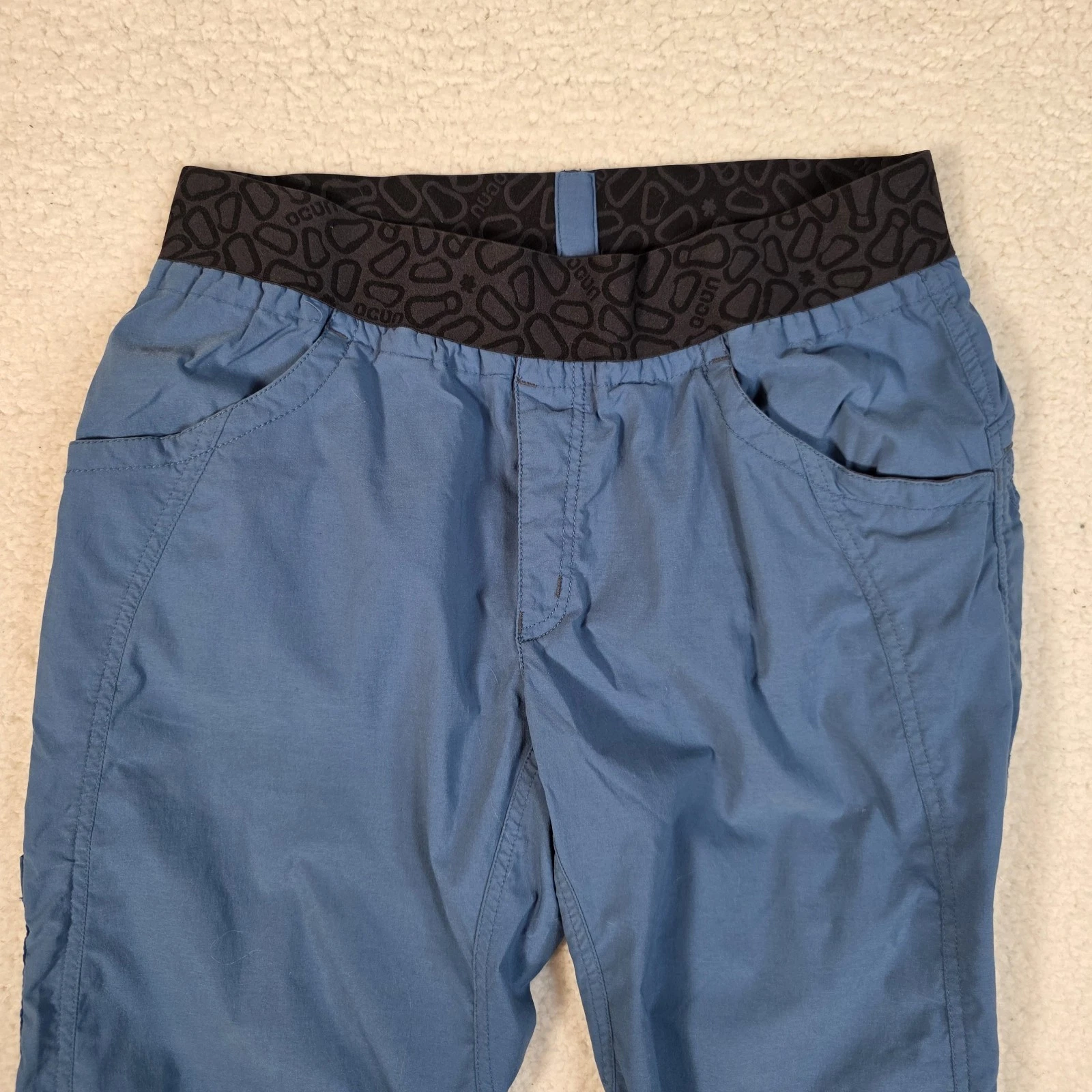 Ocun Mania Climbing Pants Blue Men's XL Adjustable Hem Technical Hiking