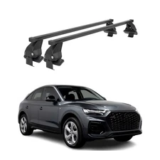 Smooth Roof Racks Cross Bars for Audi Q5 SQ5 Sportback 2021-2025 Black 2Pcs