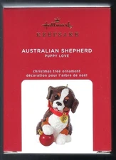 Hallmark 2020 AUSTRALIAN SHEPHERD Dog Puppy Love 30th in Series Keepsake