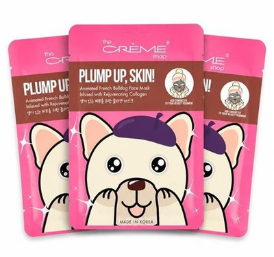 The Crème Shop Animated Plump Up Korean Collagen Face Mask Set of 3