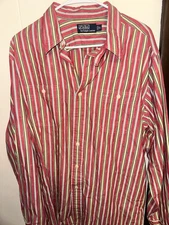 Polo Ralph Lauren Men’s XL Button Down Shirt Multicolor Stripe Long Sleeve
